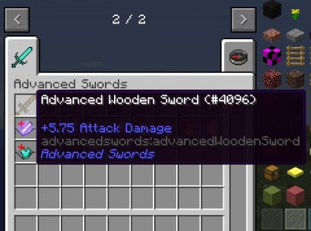 Мод Advanced Swords для Minecraft 1.8.9