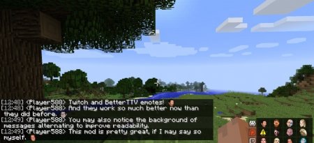 Мод Better Minecraft Chat для Minecraft 1.9
