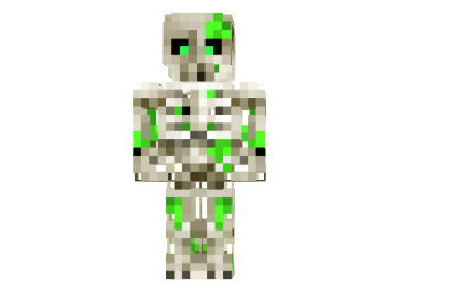 Скачать Acidic Skeleton Vote And Follow Skin для Minecraft