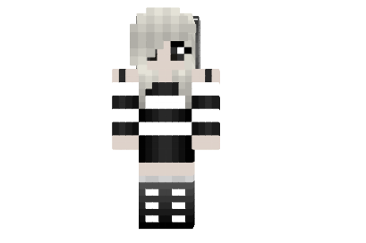  Black n White Girl Skin  Minecraft