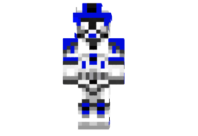  Blauer Clone Commander Skin  Minecraft