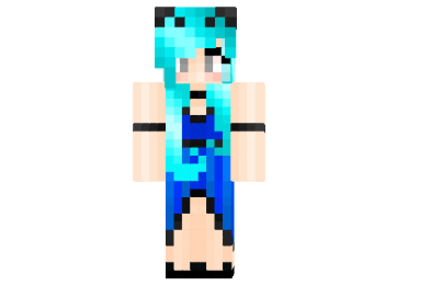  Blue Cat Girl Cat Skin  Minecraft