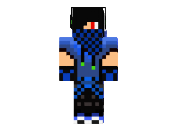  Blue Creeper Hunter Skin  Minecraft