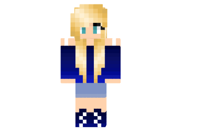  Blue Gradient Girl Skin