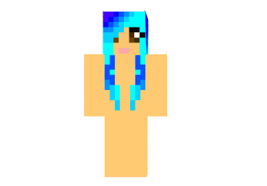  Blue Hair Base Skin  Minecraft