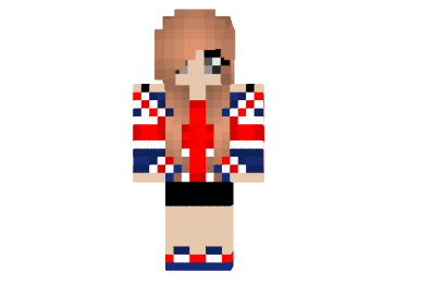  Blue Red Girl Skin  Minecraft