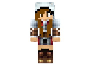  Brunette Assassin Girl Skin  Minecraft