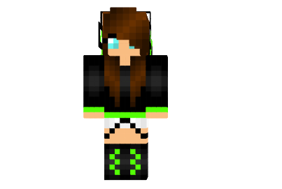  Brunette Creeper Girl Skin  Minecraft