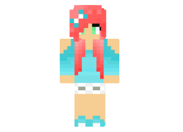  BubbleGum Hair Girl Skin  Minecraft