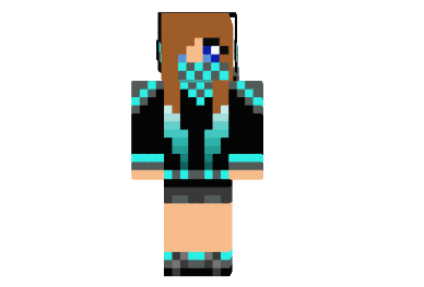  Cool Girl With Creeper Back Skin  Minecraft