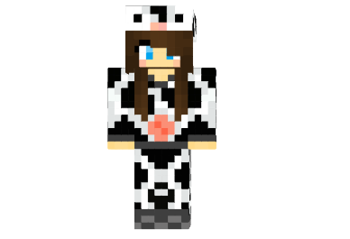  Cow Suit Girl Skin  Minecraft