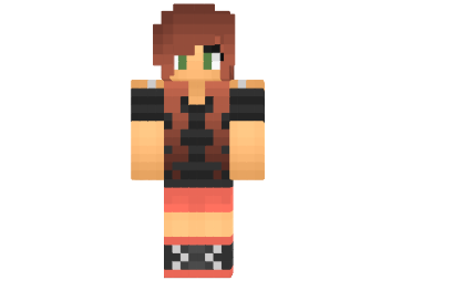  Cute Black And Pink Girl Skin  Minecraft