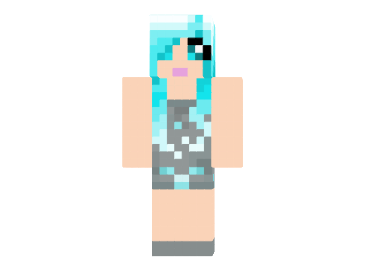  Diamond Ore Girl Skin  Minecraft