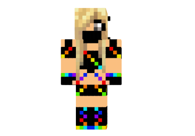  Disco Ninja Girl Skin  Minecraft