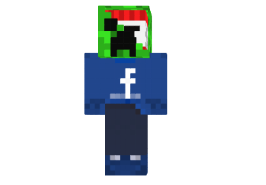  Facebook and Creeper Inside Skin  Minecraft