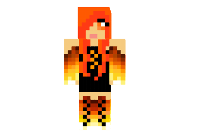  Flame Girl Skin  Minecraft