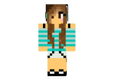  Girl With Headphones Skin  Minecraft