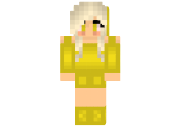  Gold Girl Skin  Minecraft