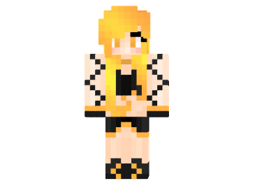  Gold Ninja Girl Skin  Minecraft