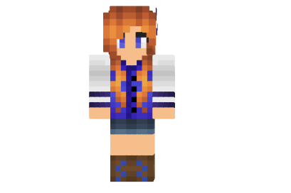  High School Girl Purple Skin  Minecraft