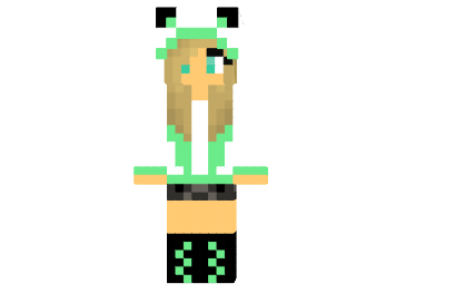  Mint Panda Girl Skin  Minecraft