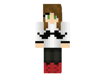  Mustache Girl Skin  Minecraft