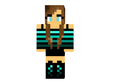  Neon Girl Spirit Skin  Minecraft