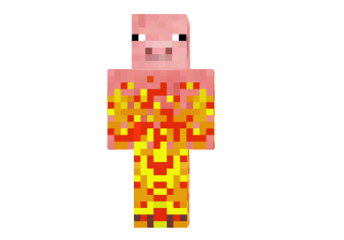  Pig On Fire Skin  Minecraft