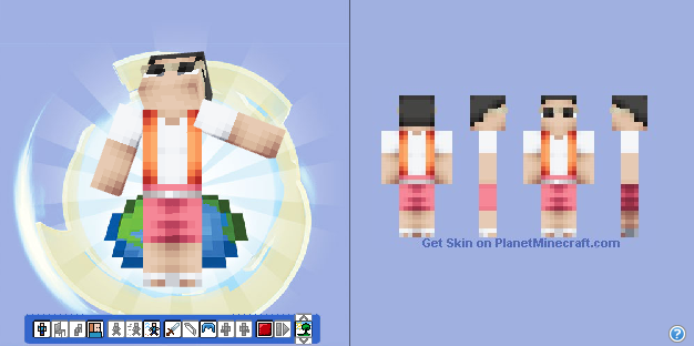  PSY Beach Scene Skin  Minecraft