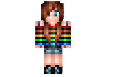  Rainbow Teen Skin  Minecraft