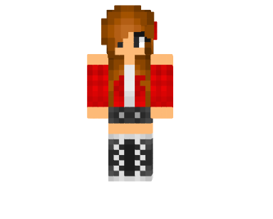  Red Plaid Girl Skin  Minecraft