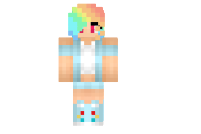  Sexy Rainbow Dash Teenage Girl Skin  Minecraft