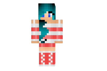  Teal Hair Girl Skin  Minecraft