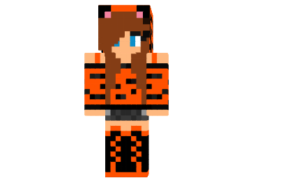  Tiger Girl Skin  Minecraft