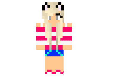  Wolfgirl Pink Skin  Minecraft